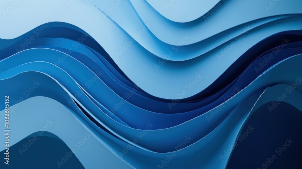 Abstract design featuring flowing blue curves on a smooth background Abstract design featuring flowing blue curves on a smooth background