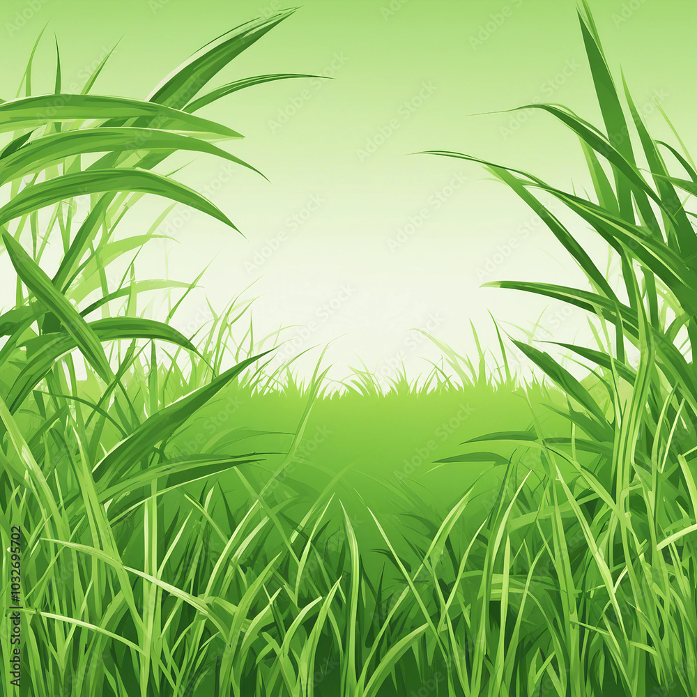 green grass illustration background