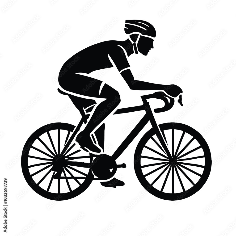 Fototapeta premium Cyclist Silhouette