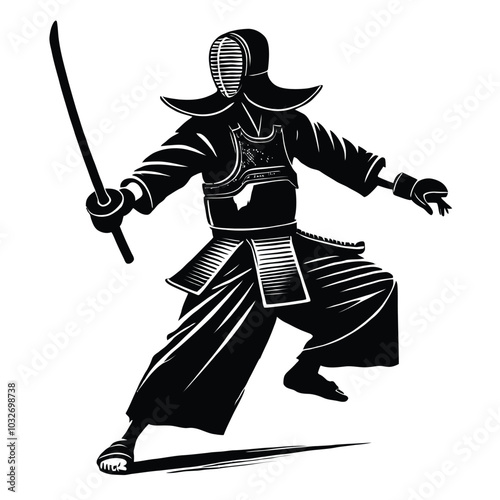 Kendo Warrior Silhouette