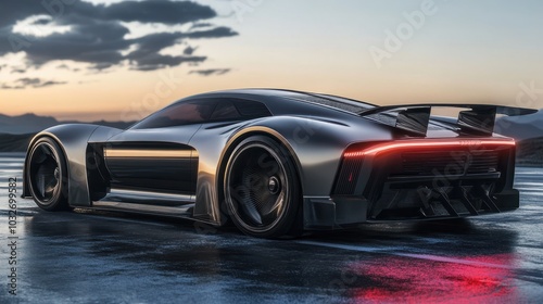 Rear-side view of car