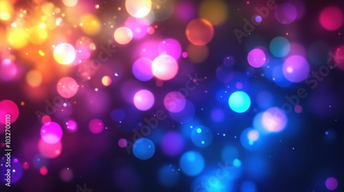 Colorful Bokeh Background with Soft Glowing Lights