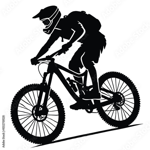Mountain Biking Silhouette