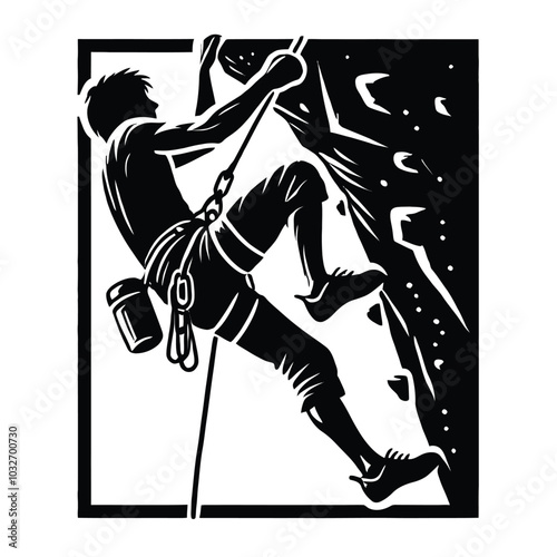 Rock Climbing Silhouette