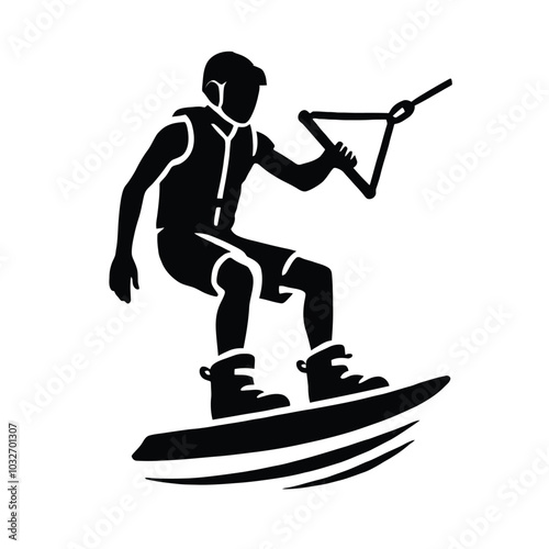 Wakeboarding Silhouette