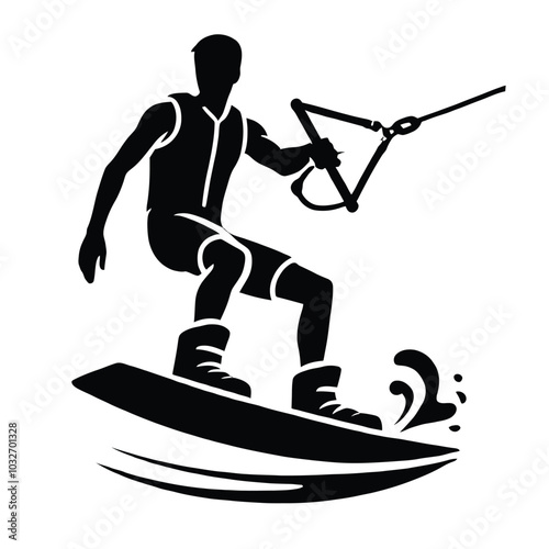 Wakeboarding Silhouette