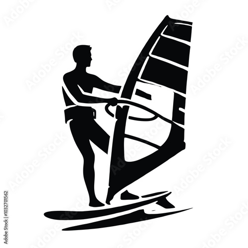 Windsurfing Silhouette