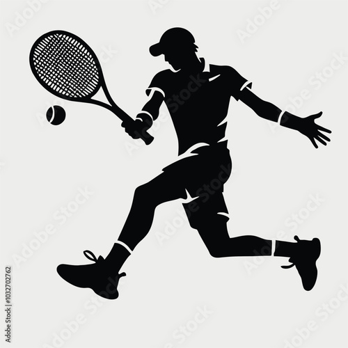 Tennis Player Silhouette