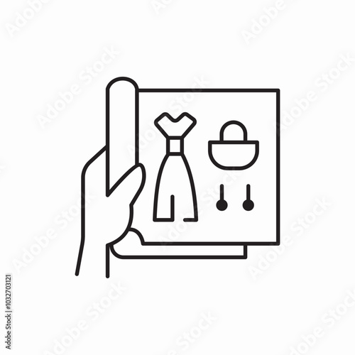 dress sketch icon sign vector
