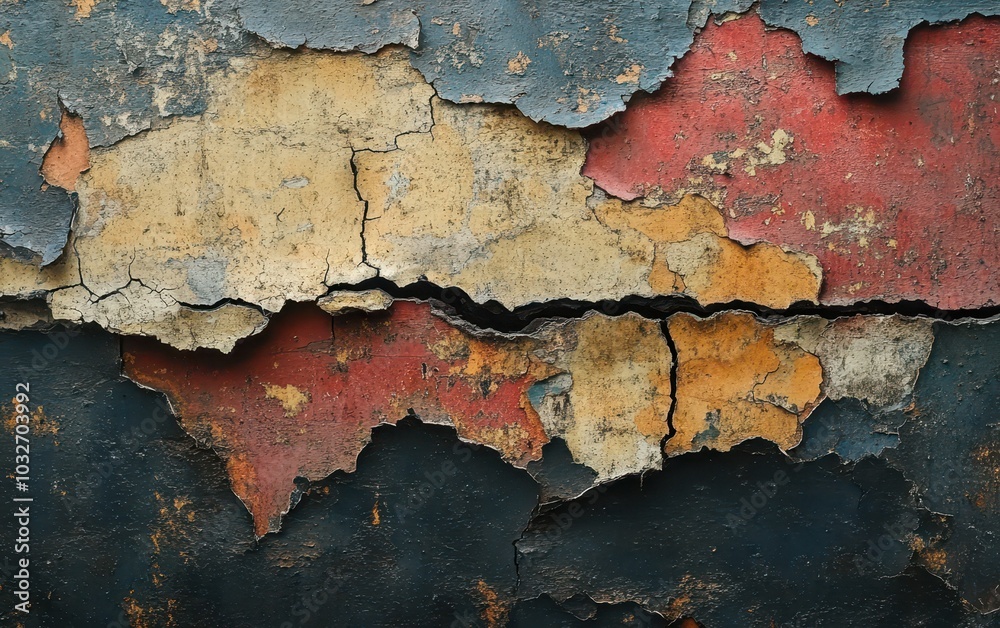 Obraz premium old painted wall