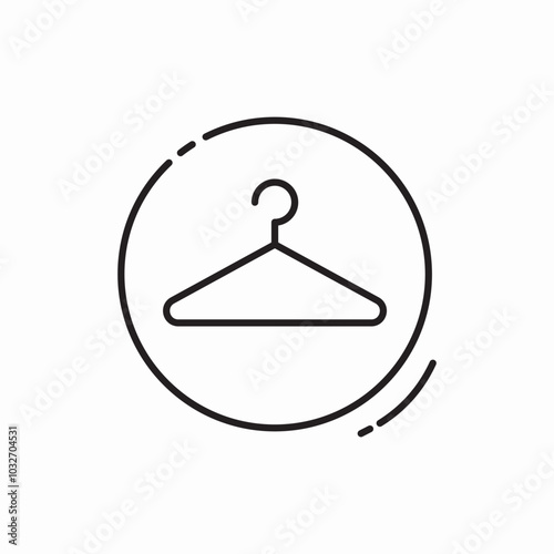 wardrobe hanger icon sign vector