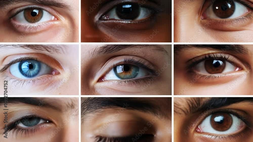 A collection of eyes displaying a range of colors and features ...