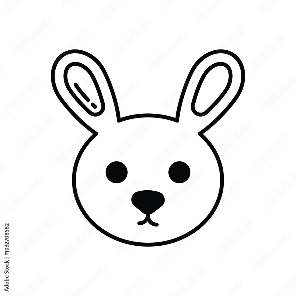 Rabbit vector icon stock illustration Rabbit vector icon stock illustration