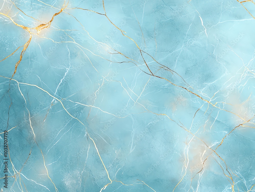 Fototapeta premium Elegant blue marble texture with golden veins, perfect for backgrounds, wallpapers, or design projects showcasing luxury.