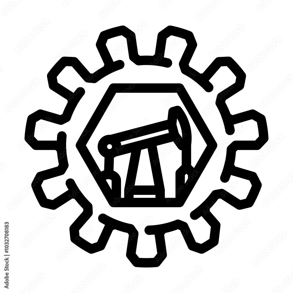 oil industry factory line icon vector. oil industry factory sign. isolated contour symbol black illustration oil industry factory line icon vector. oil industry factory sign. isolated contour symbol black illustration
