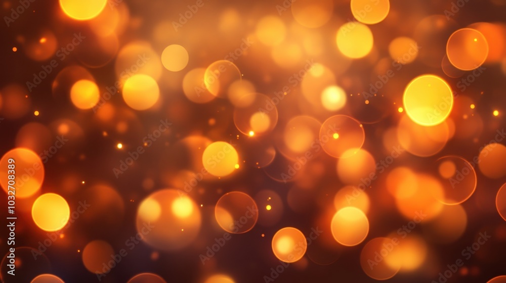 Glowing Bokeh Background with Warm Orange Hues Glowing Bokeh Background with Warm Orange Hues