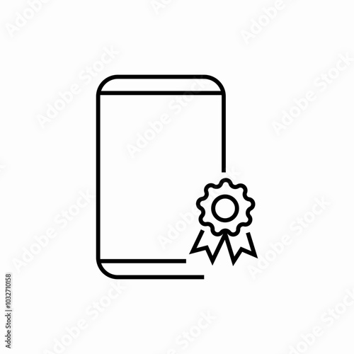 certificate diploma icon sign vector