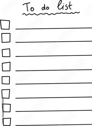 To Do List vector template