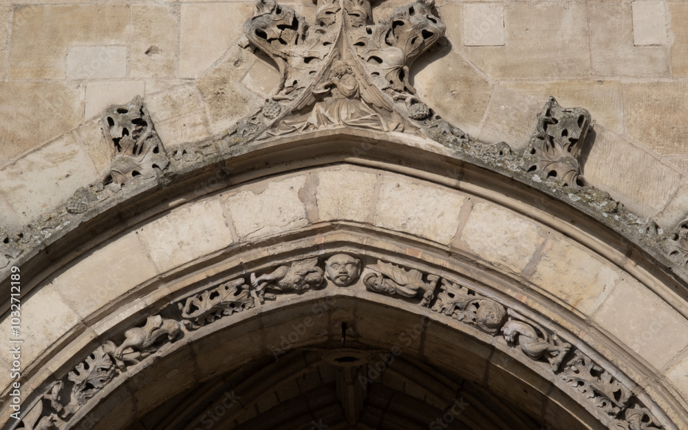 Obraz premium Gothic ornaments. Shot on several Gothic monuments in France. (Churchs and buildings)