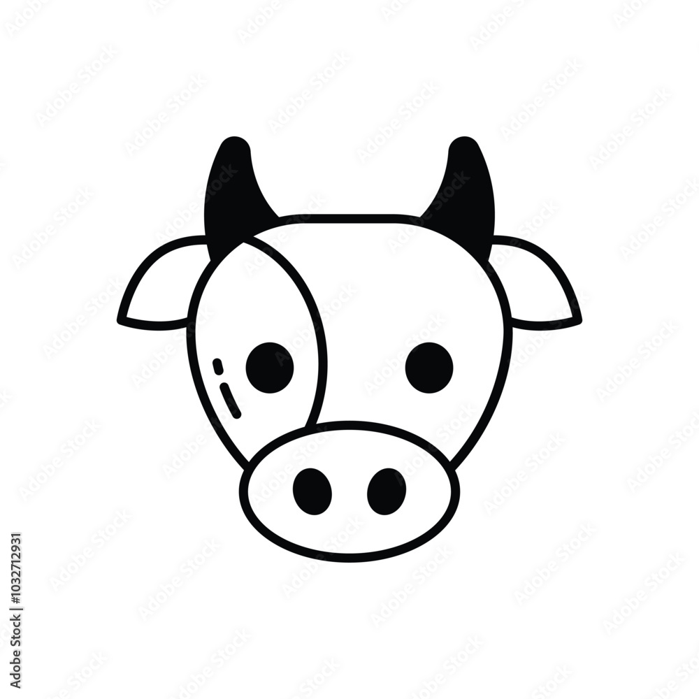Cow vector icon stock illustration Cow vector icon stock illustration