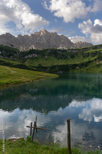 The Traualpsee in the morning hours of the Allgäu High Alps photo