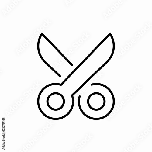 open scissors icon sign vector