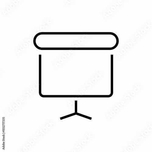 presentation board icon sign vector