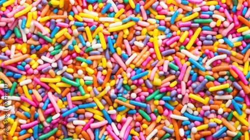 A colorful assortment of sprinkles, perfect for decorating desserts and sweet treats.