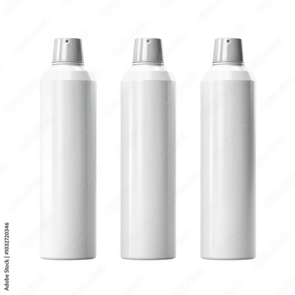 white spray bottles on transparent background white spray bottles on transparent background