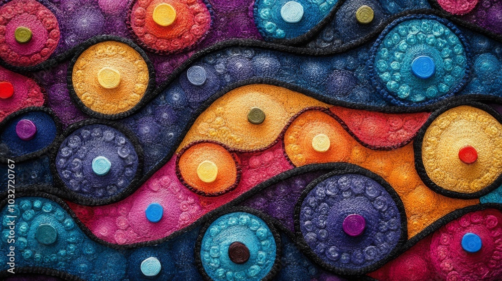 Abstract Colorful Circular Composition Abstract Colorful Circular Composition
