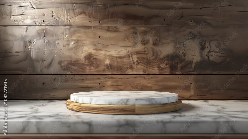 Marble display with empty space for product Marble display with empty space for product