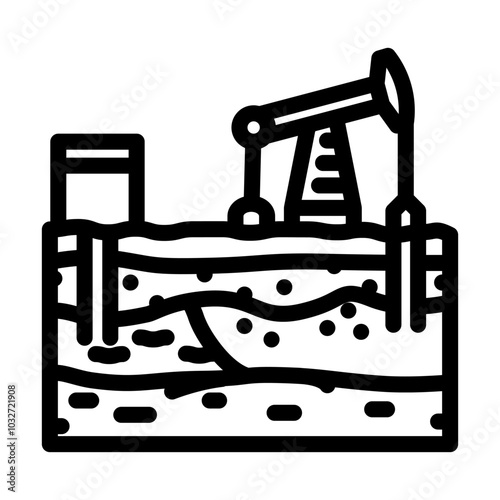 enhanced recovery eor line icon vector. enhanced recovery eor sign. isolated contour symbol black illustration