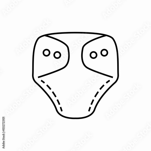 eco reusable diaper icon sign vector