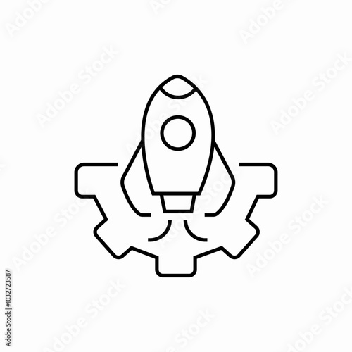 project launch icon sign vector