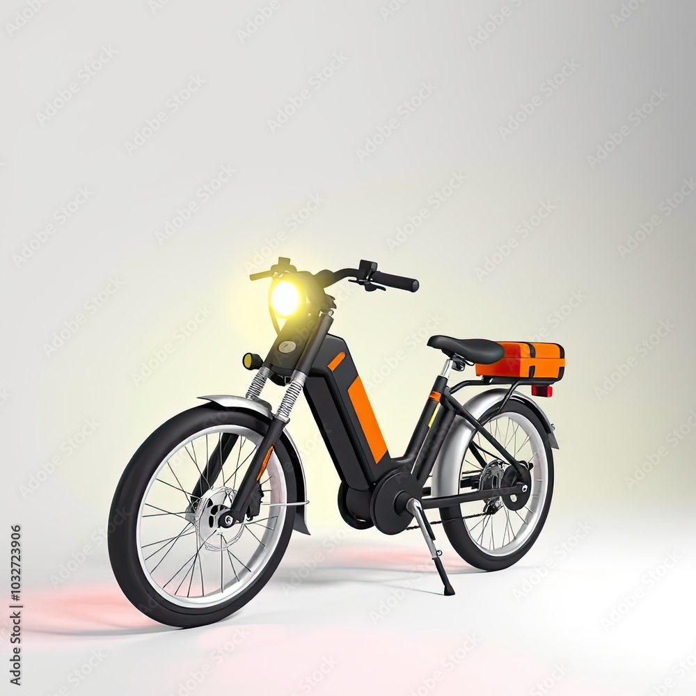 Fototapeta premium Electric scooter with vibrant colorful background