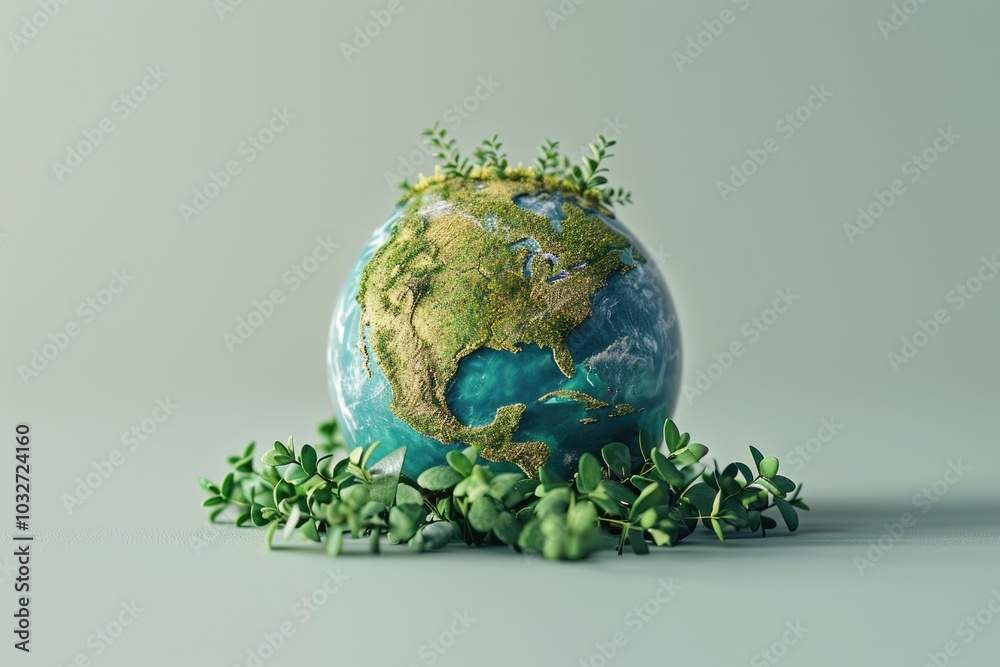 Earth eco concept symbol for World Environment Day artwork.