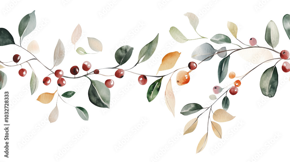 Christmas decoration: holly berries on transparent background Christmas decoration: holly berries on transparent background
