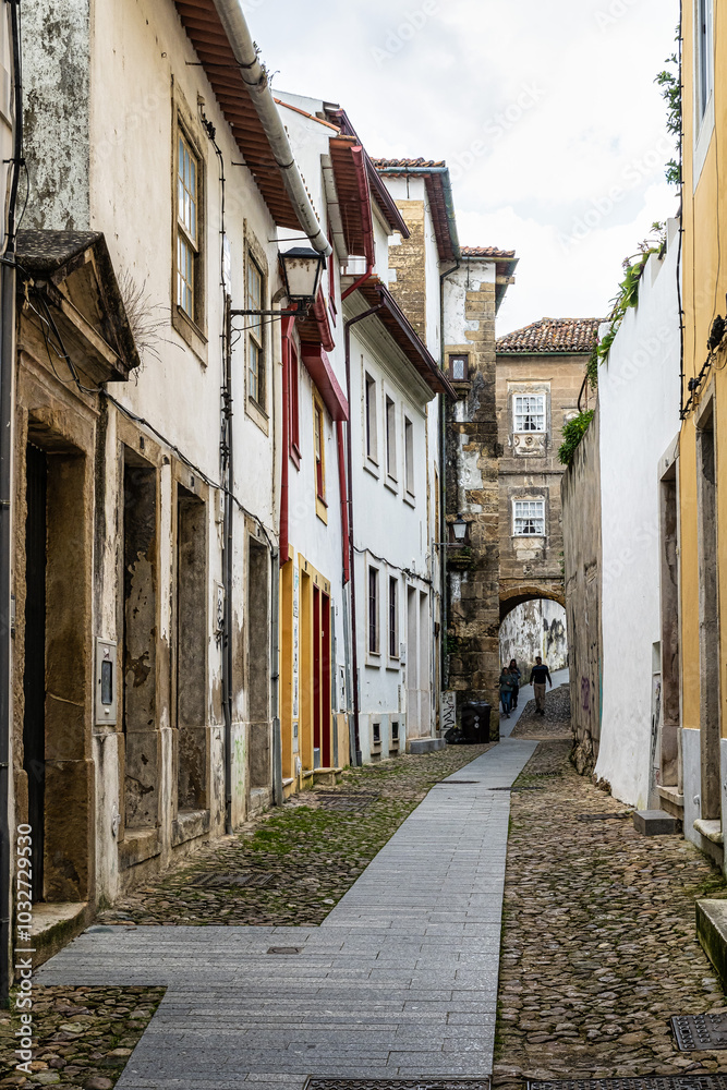 Fototapeta premium Portal of Torre da Contenda at Coimbra, Portugal, Former defensive tower of the city