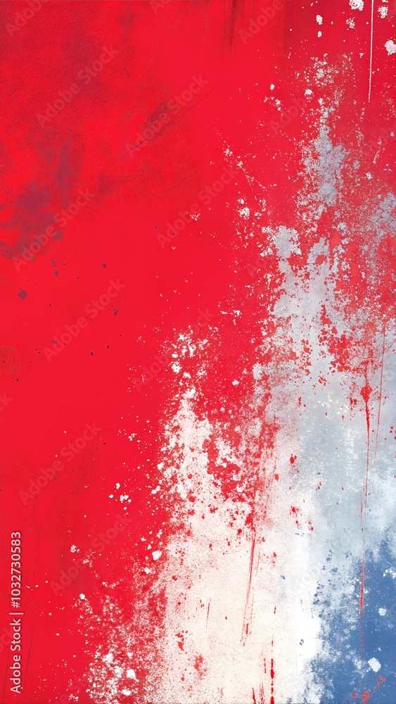 Abstract red and blue wall art displaying drips and textures in a vibrant and dynamic urban setting. Generative AI Abstract red and blue wall art displaying drips and textures in a vibrant and dynamic urban setting. Generative AI