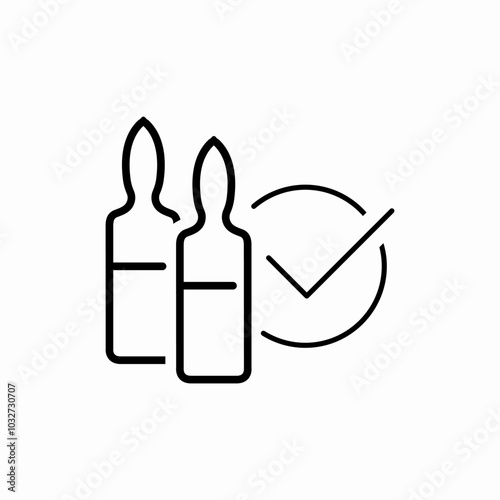 ampule medicine icon sign vector