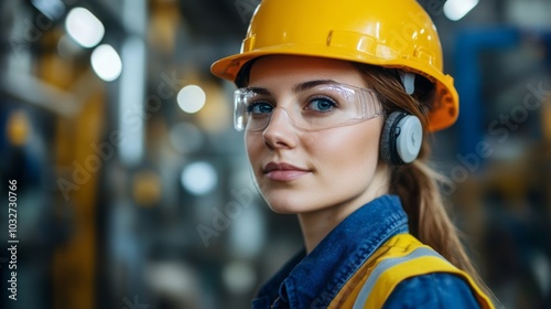 Female Engineer in Industrial Setting