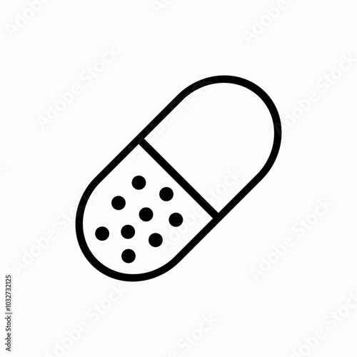transparent capsule icon sign vector