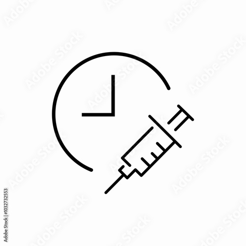 vaccine time icon sign vector