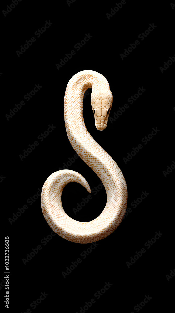 Obraz premium snake on a black