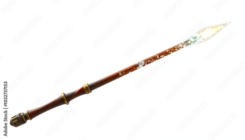 Naklejka premium magic wand ,elder wand isolated on white background isolated with white highlights, png