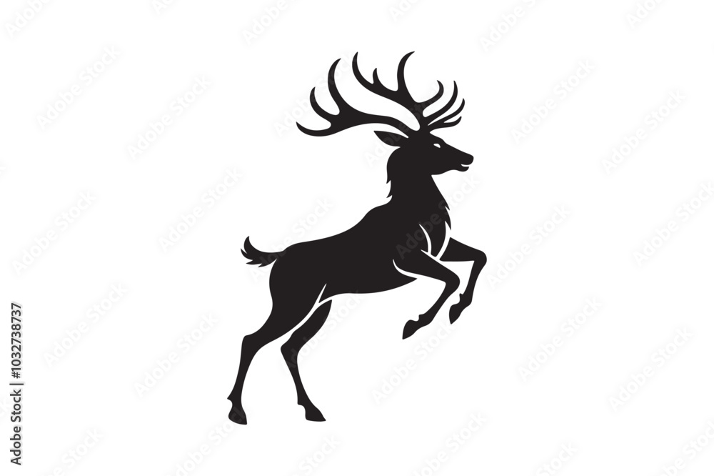 Elk Silhouette Vector Design – Wildlife Graphic for Merchandise, Print Files, and Creative Branding Elk Silhouette Vector Design – Wildlife Graphic for Merchandise, Print Files, and Creative Branding