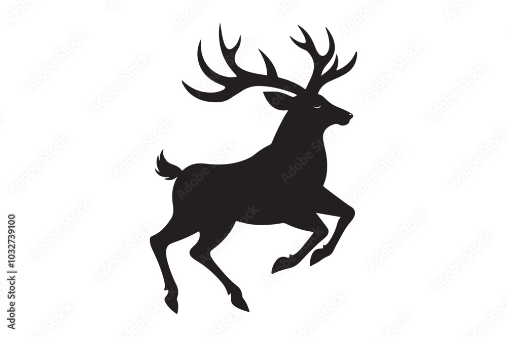 Elk Silhouette Vector Design – Wildlife Graphic for Merchandise, Print Files, and Creative Branding Elk Silhouette Vector Design – Wildlife Graphic for Merchandise, Print Files, and Creative Branding
