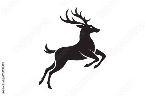 Elk Silhouette Vector Design – Wildlife Graphic for Merchandise, Print Files, and Creative Branding