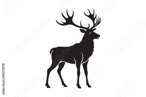 Elk Silhouette Vector Design – Wildlife Graphic for Merchandise, Print Files, and Creative Branding