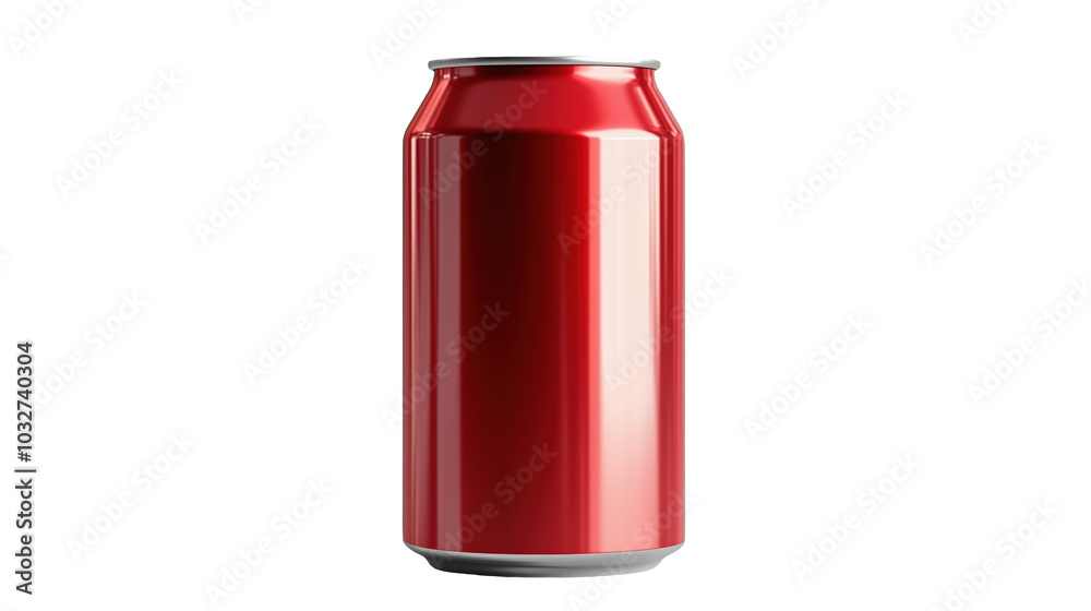 Isolated Red Beverage Can for Advertising and Design Use Isolated Red Beverage Can for Advertising and Design Use